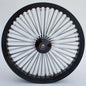 21" 48 Fat Spoke Wiel | Black Rim and Chrome Spokes | Single Disc